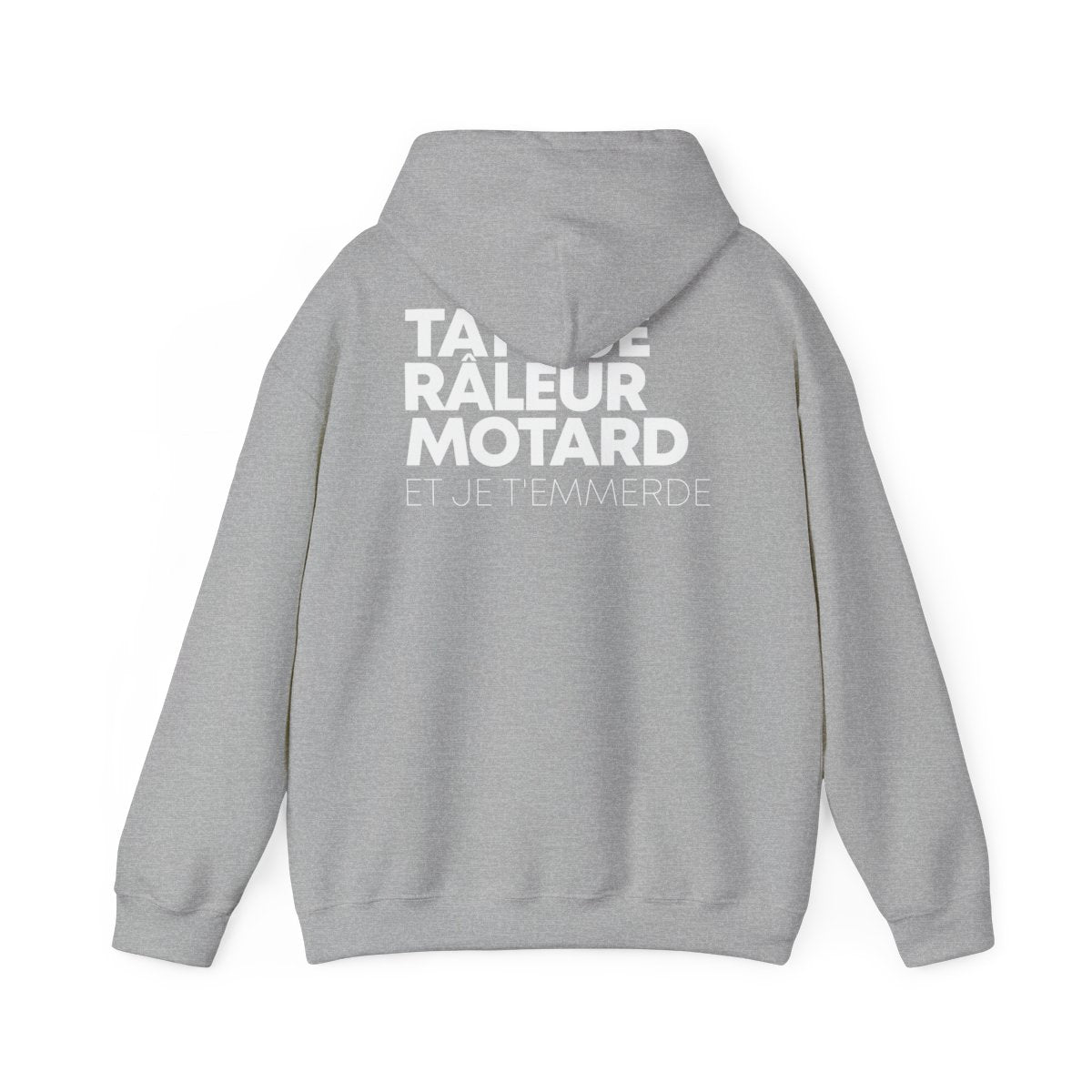 Hoodie gris sport — Tatoué Râleur Motard