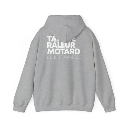 Hoodie gris sport — Tatoué Râleur Motard