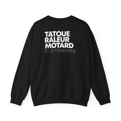 Sweatshirt noir — Tatoué Râleur Motard