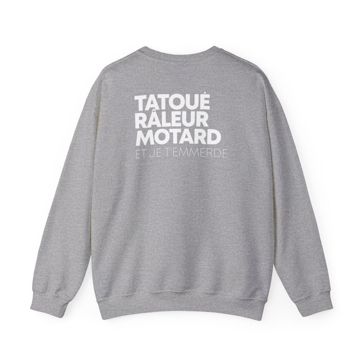 Sweatshirt gris sport — Tatoué Râleur Motard