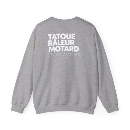 Sweatshirt gris sport — Tatoué Râleur Motard