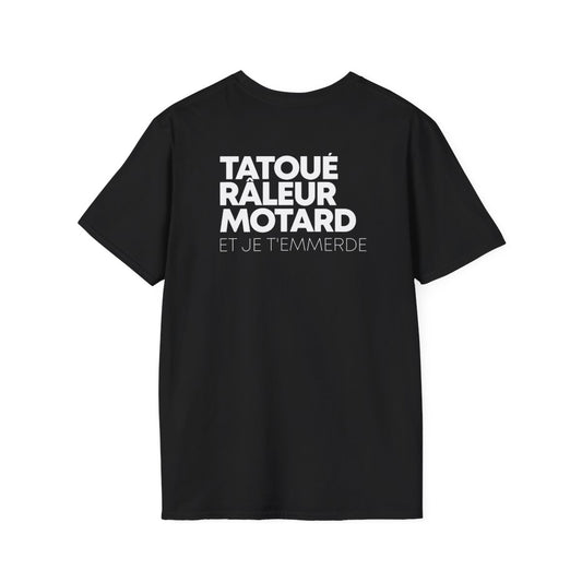 Tatoué Râleur Motard et je t'emmerde