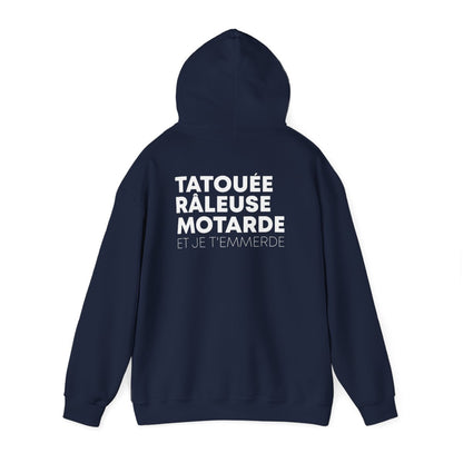 Tatouée Râleuse Motarde et je t'emmerde